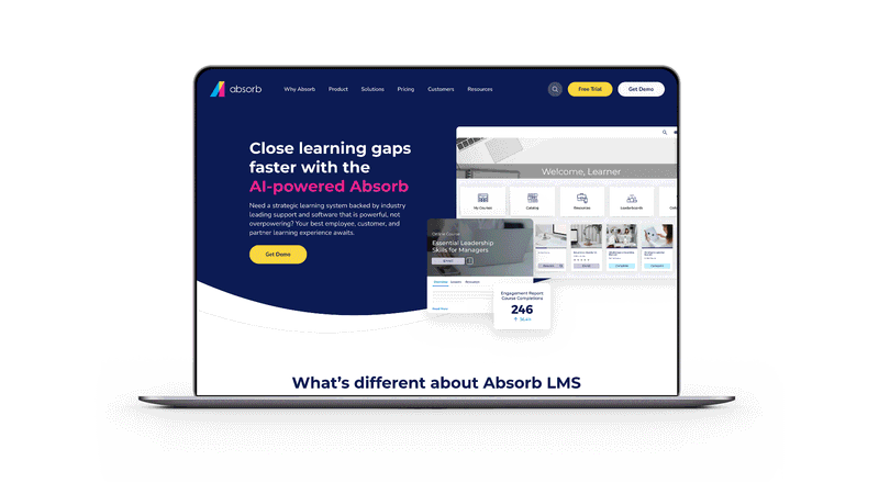 Absorb Software website animation
