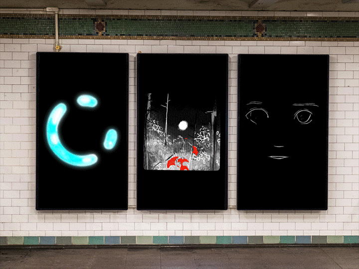 Eyes Above subway posters