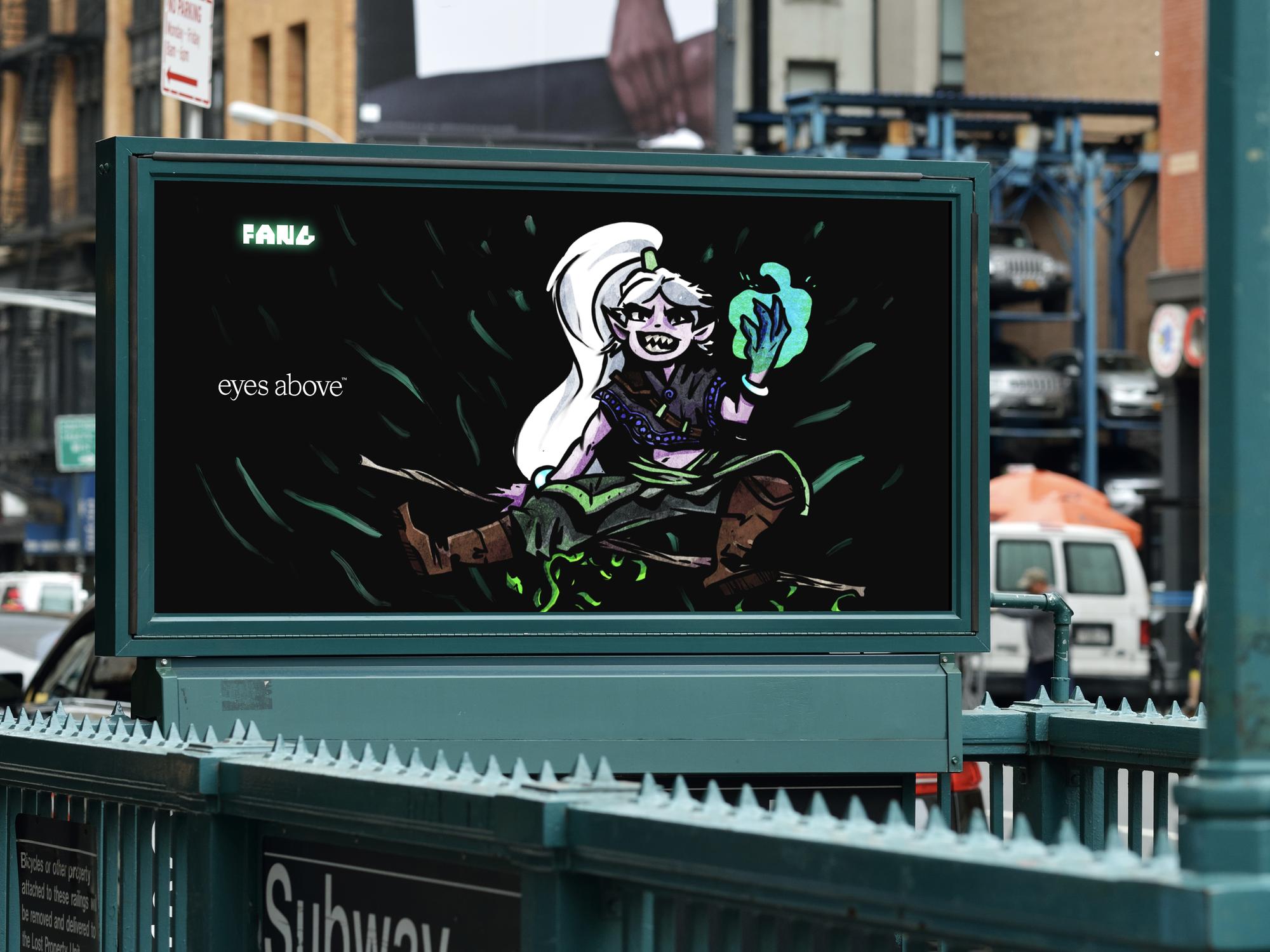 Eyes Above subway advertisement