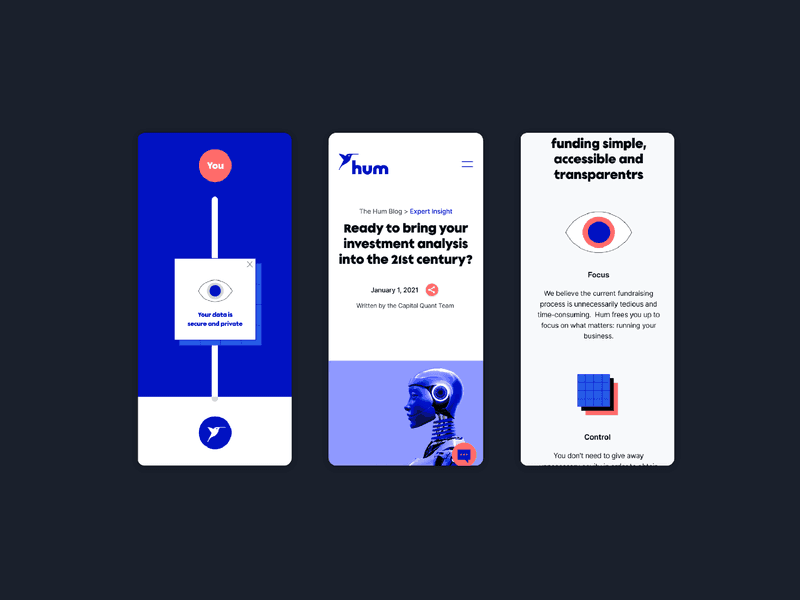 Hum Capital website design