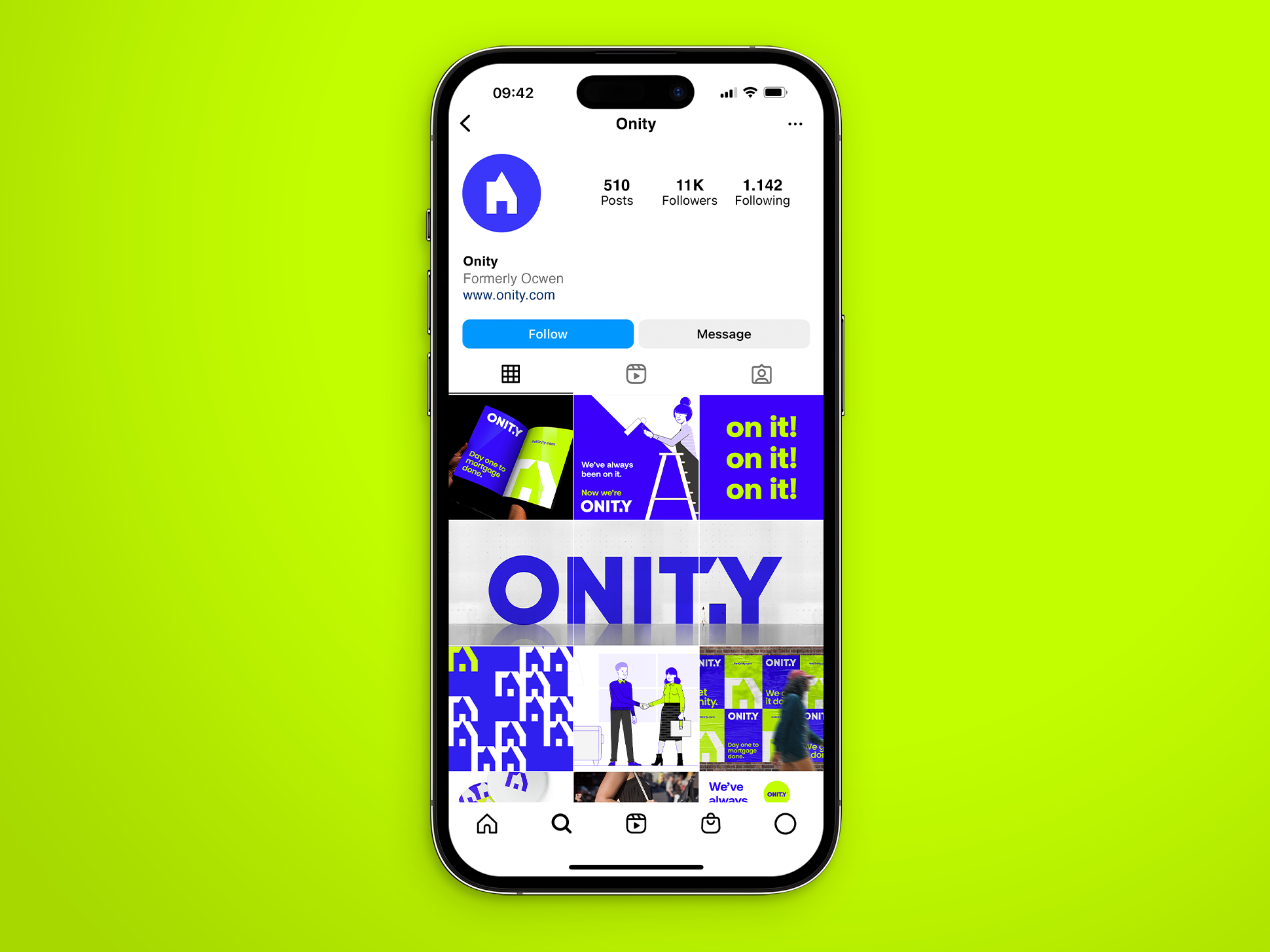 Onity Instagram grid layout