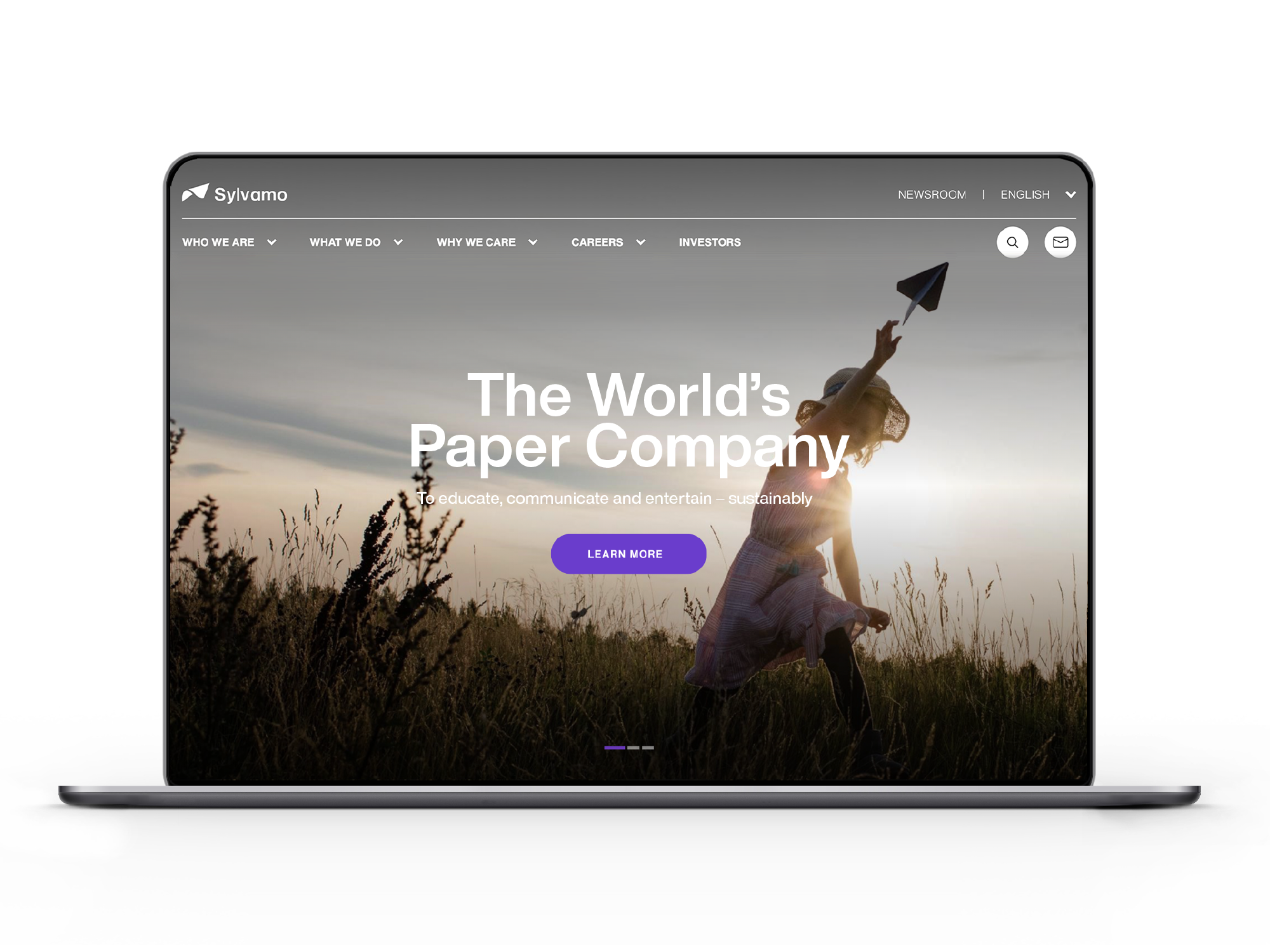 Sylvamo website hero section
