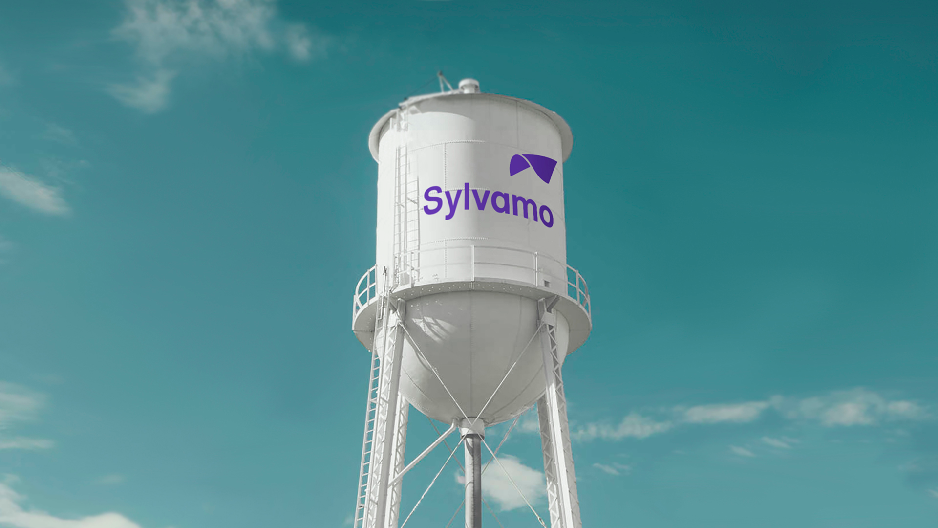 Sylvamo water tower branding