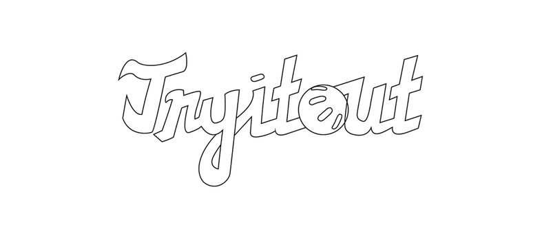 Try It Out logo evolution animation